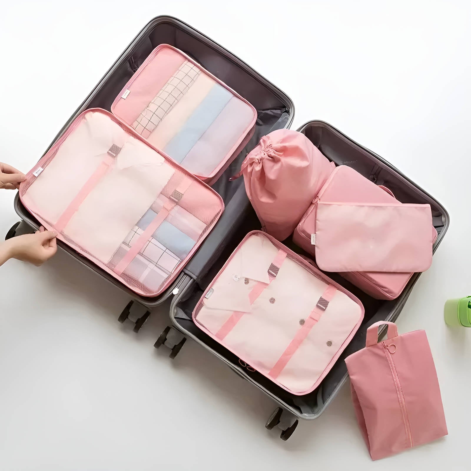 7 Piece Travel Packing Cube Organizer Set with Storage Bags