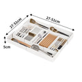 Drawer Organizer with Plastic Storage for Kitchen Utensils and Expandable Compartments - Image 3