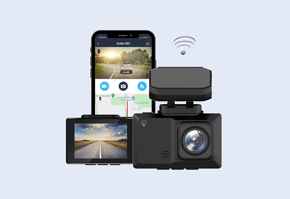 Dual Dash Cam with Front and Rear Car Camera Lcd Screen and WIFI App Control 4k - Image 4