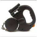 Dual Dog Leash Retractable with LED Flashlight Bag Dispenser and 360 Swivel for Two - Image 2