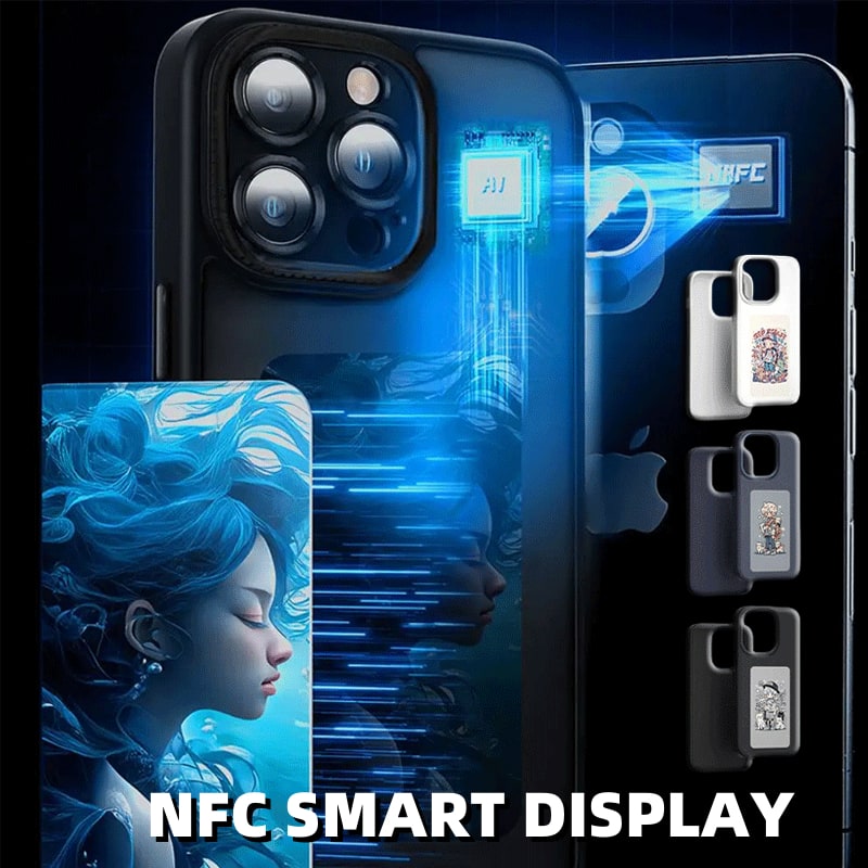 E-Ink Iphone Case with Strap Wallet and Waterproof Pouch Designer Smart Display Cover - Image 10