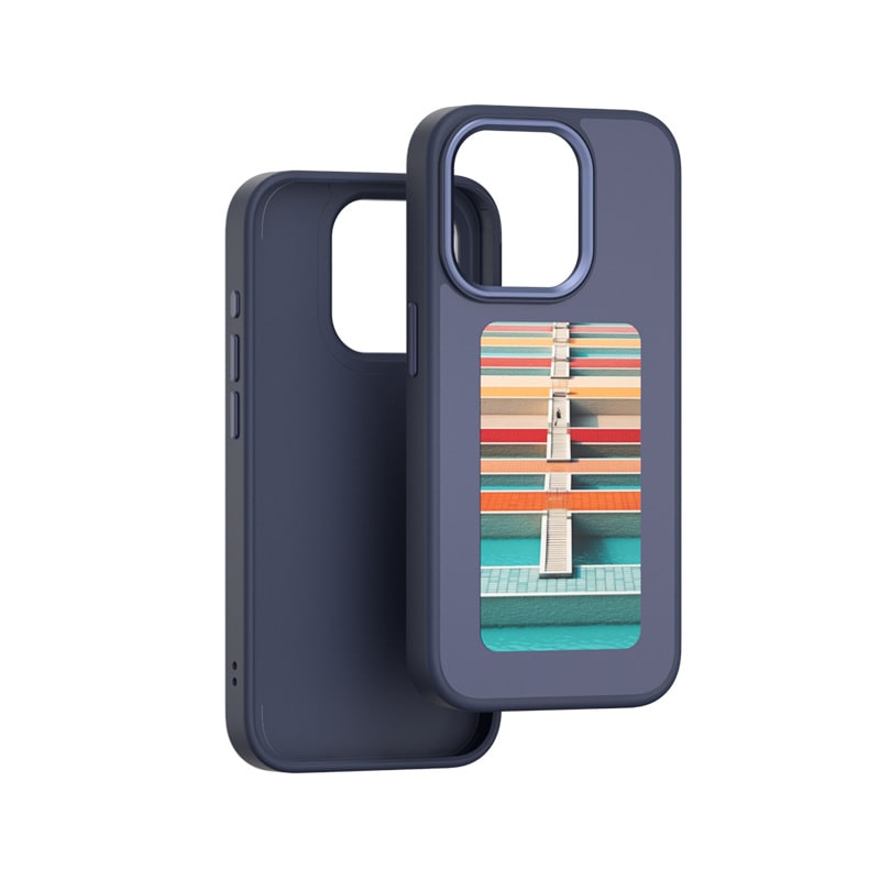 E-Ink Iphone Case with Strap Wallet and Waterproof Pouch Designer Smart Display Cover - Image 7