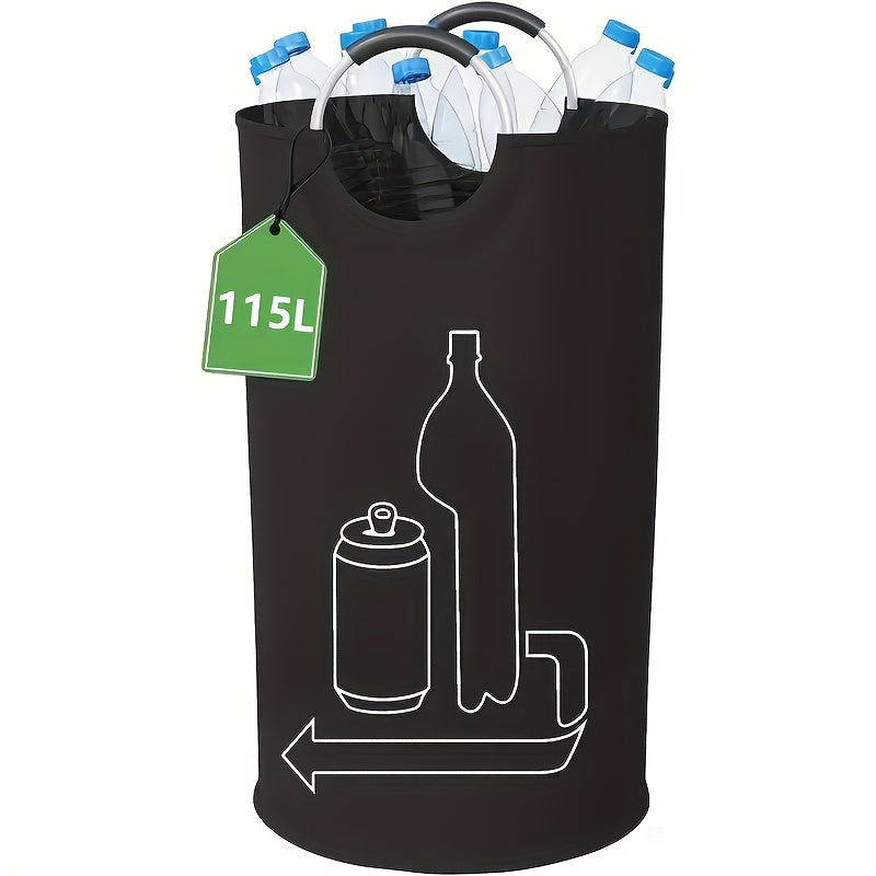 115L Foldable Large Capacity Storage Bin with Hanging Hooks