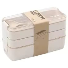 Eco Friendly Leak Proof Bento Box Stackable Portable Compartment Utensils Lunch - Image 1