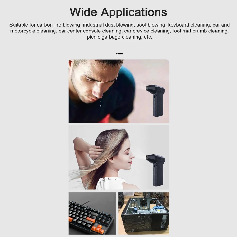 Electric Air Duster Cordless Handheld Rechargeable Portable Mini Blower Battery Powered - Image 8