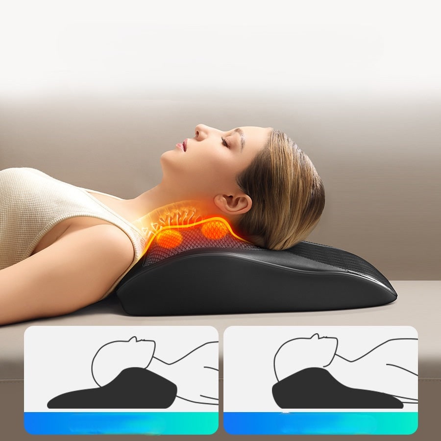 Electric Back and Neck Massager Pillow with Heated Infrared Massage Cushion and Remote Control - Image 2