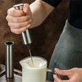 Electric Coffee Frother with Stainless Steel Whisk and USB Rechargeable Handheld Design - Image 1