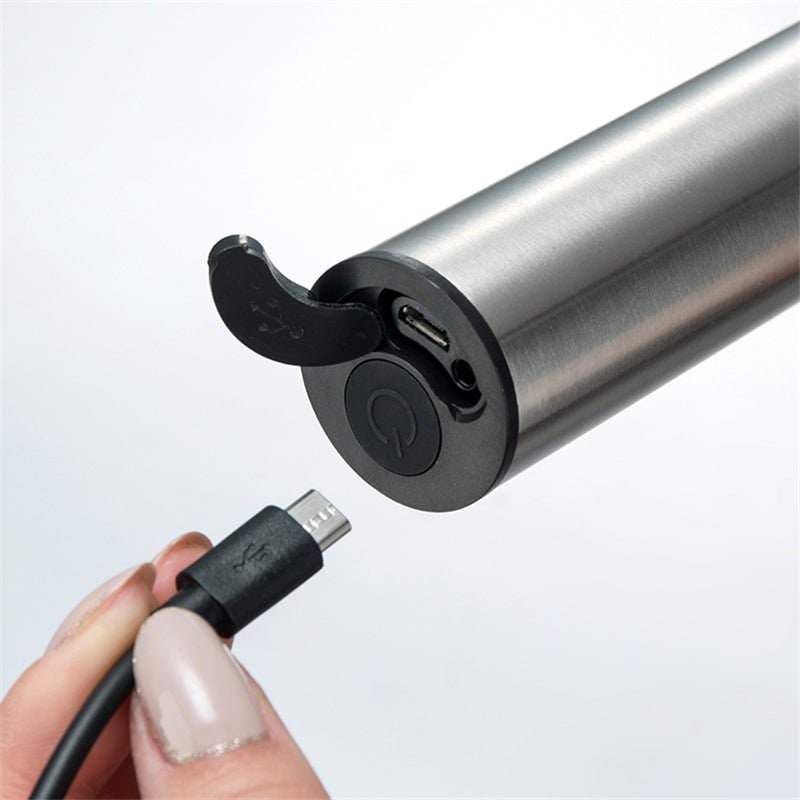 Electric Coffee Frother with Stainless Steel Whisk and USB Rechargeable Handheld Design - Image 8