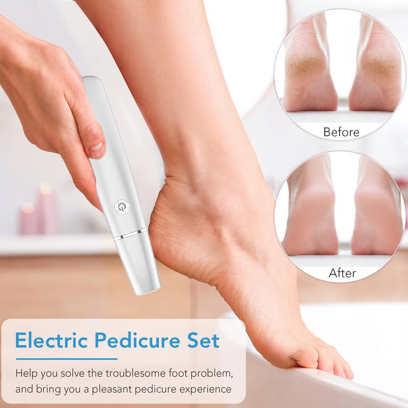 Electric Foot File and Callus Remover with Rechargeable Rotating Roller and Adjustable Speeds - Image 1