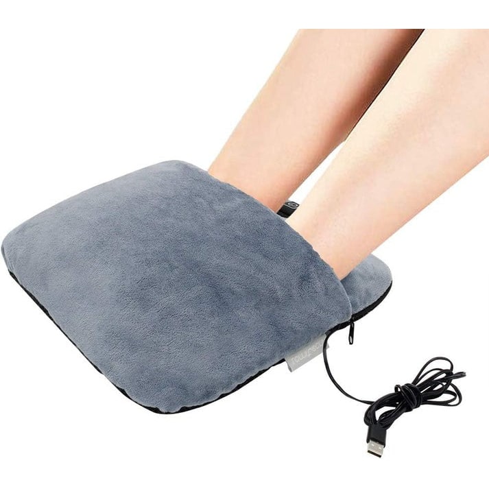 Electric Foot Warmer and Heated Massager with Vibration and Plush Fleece Pouch Massaging - Image 2