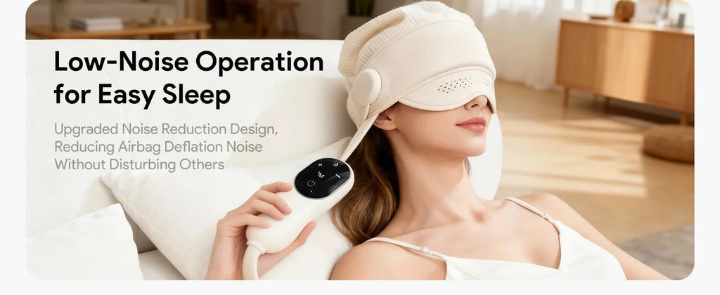 Electric Head and Scalp Massager Eye Compress Heated Air Pressure Visor Headband - Image 13