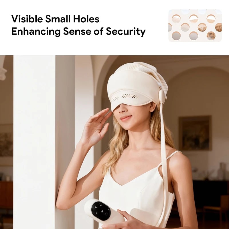 Electric Head and Scalp Massager Eye Compress Heated Air Pressure Visor Headband - Image 5