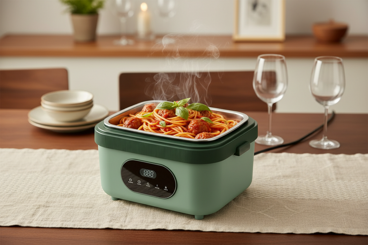 Electric Heated Portable Lunch Box with Cordless Battery LED Display and Insulated Carrying Bag - Image 9