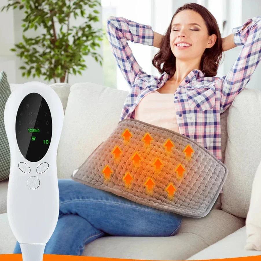 Electric Heating Pad for Back Pain and Neck with Digital Controller and Timer - Image 1