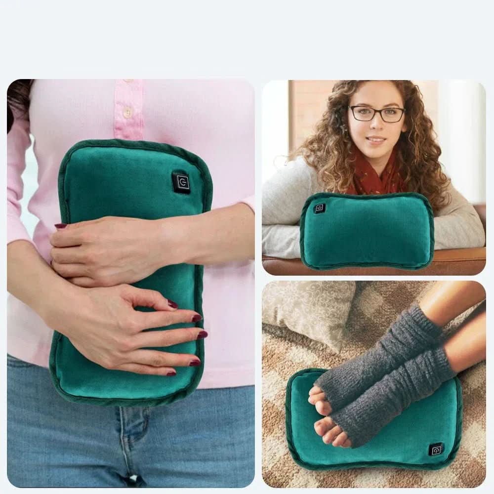 Electric Heating Pad with USB Power Plush Fabric Adjustable Temperature for Back Pain Relief - Image 3