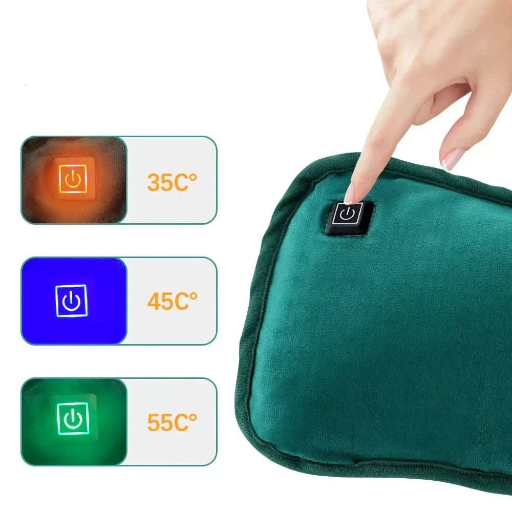 Electric Heating Pad with USB Power Plush Fabric Adjustable Temperature for Back Pain Relief - Image 4