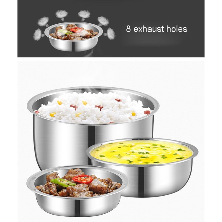 Electric Heating Portable Lunch Box with Stainless Steel Bowls and Food Steamer Bento - Image 3