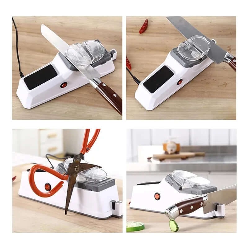 Electric Knife Sharpener Kitchen Scissor USB Non Slip For Knives - Image 2