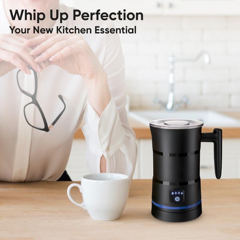 Electric Milk Frother and Steamer with Automatic Frothing for Creamy Foam Handheld - Image 3