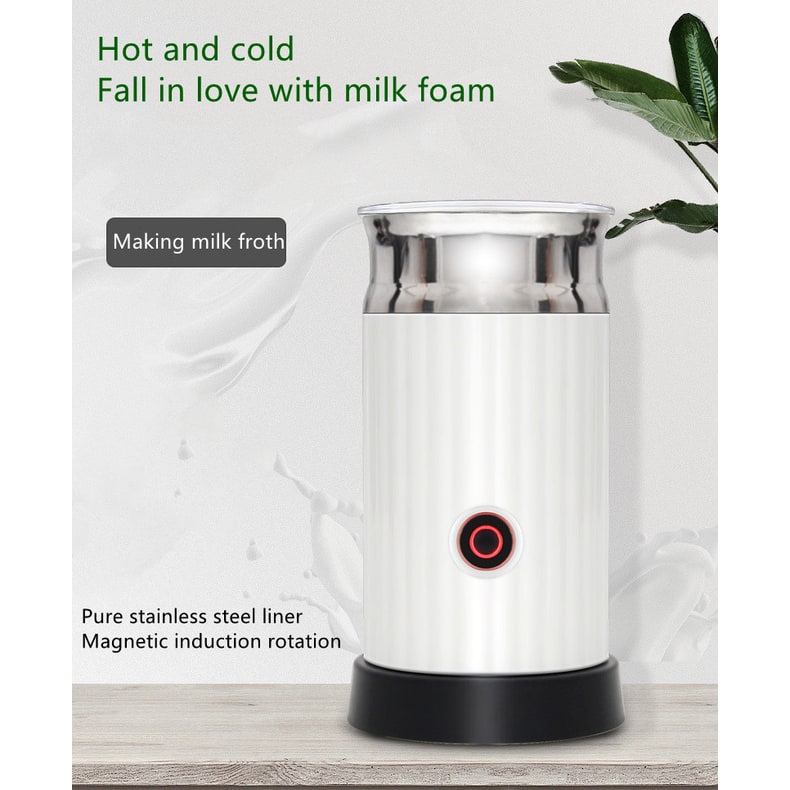 Electric Milk Frother and Steamer with Automatic Heating and Magnetic Whisk - Image 1