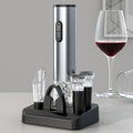 Electric Wine Opener Rechargeable Stainless Steel LED Vacuum Stopper Set Bottle - Image 1