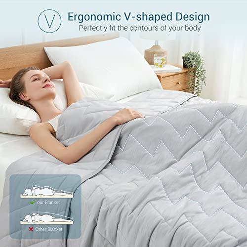 Cooling Comforter V Quilted Temperature Regulating Blanket