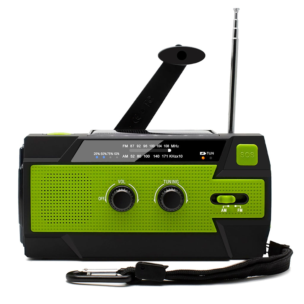Emergency Radio with Solar Panel Hand Crank Flashlight and USB Charging - Image 2
