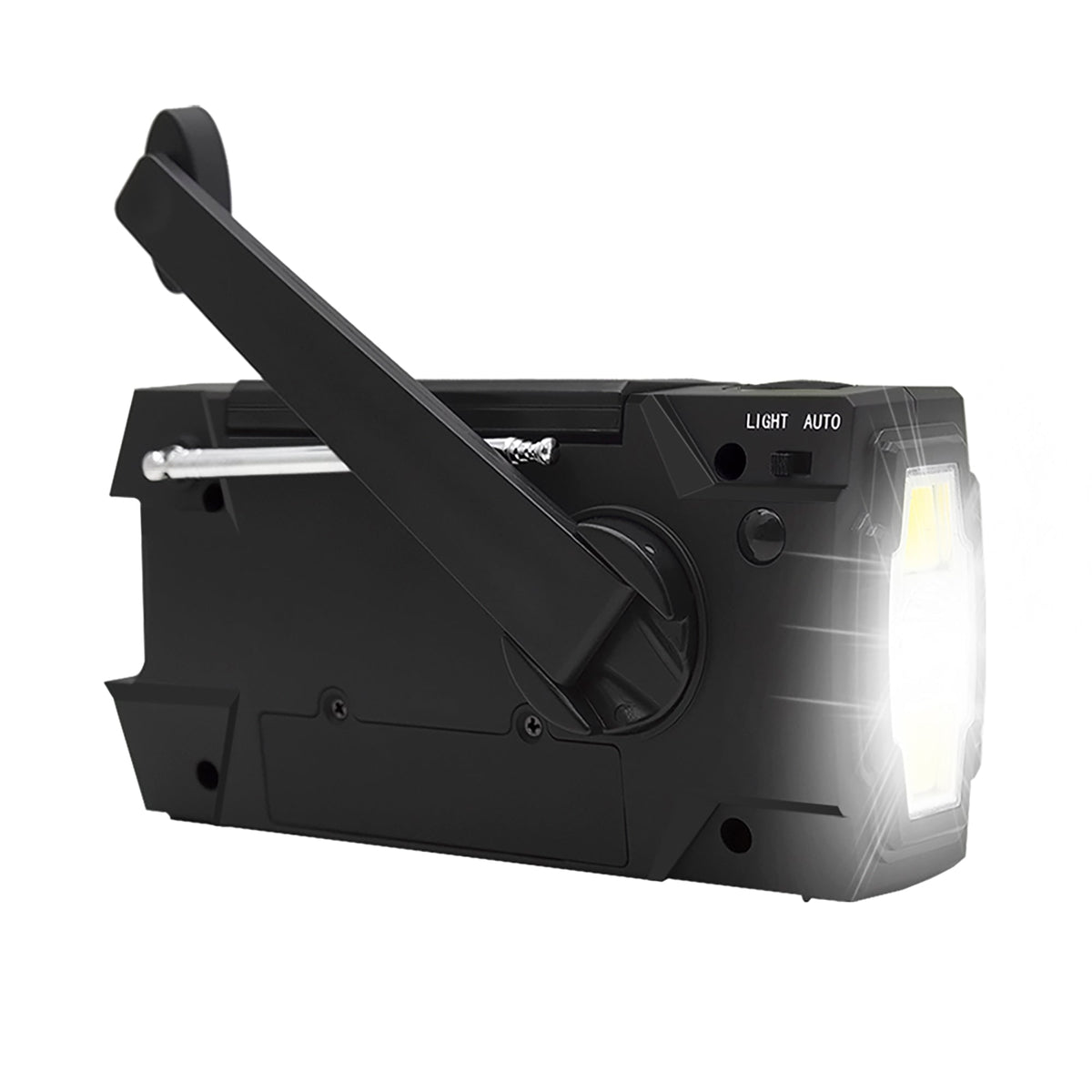Emergency Radio with Solar Panel Hand Crank Flashlight and USB Charging - Image 3