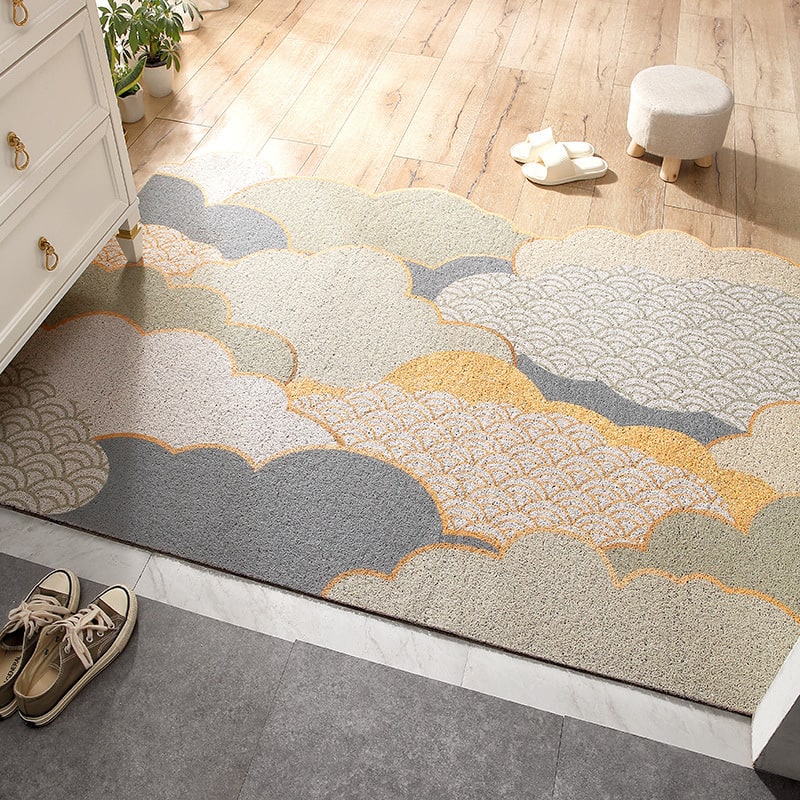 Entryway Doormat Indoor Outdoor Rugs with Non-Slip Backing and Dirt-Trapping PVC Loop - Image 1