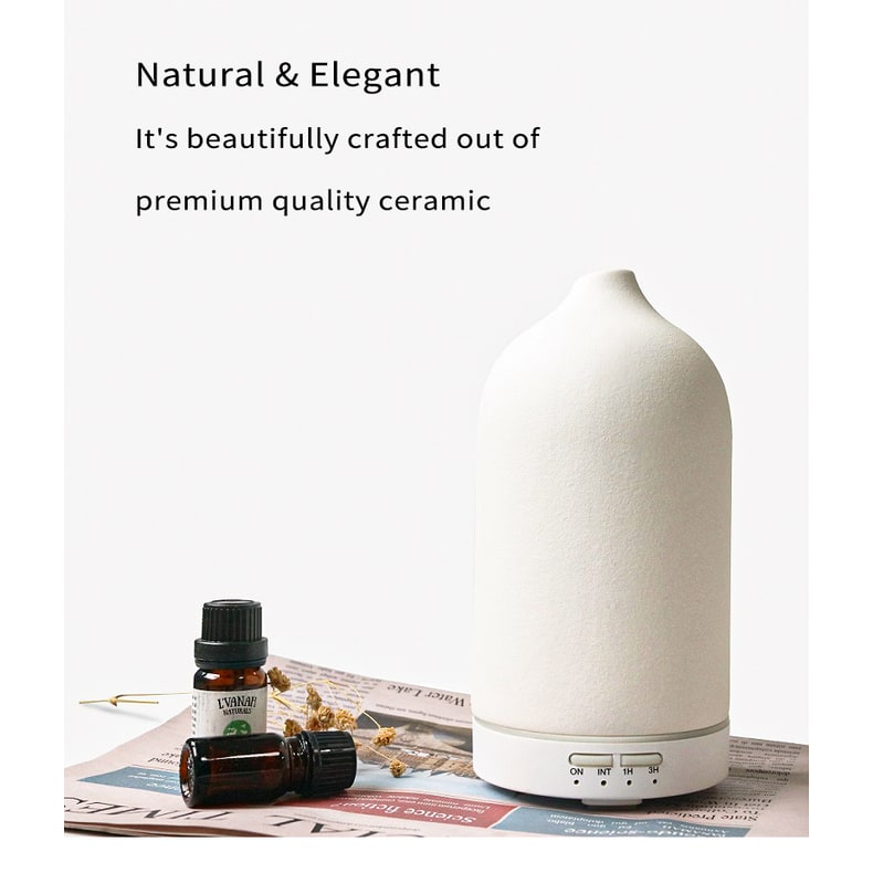 Essential Oil Diffuser and Aroma Humidifier with Ceramic Dome and Timer 100 Pure - Image 6