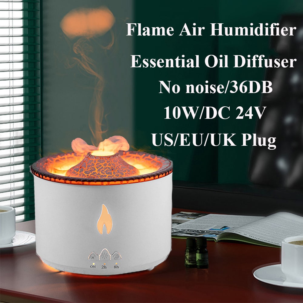 Essential Oil Humidifier Diffuser with Ultrasonic Mist and Light Effect Reed - Image 13