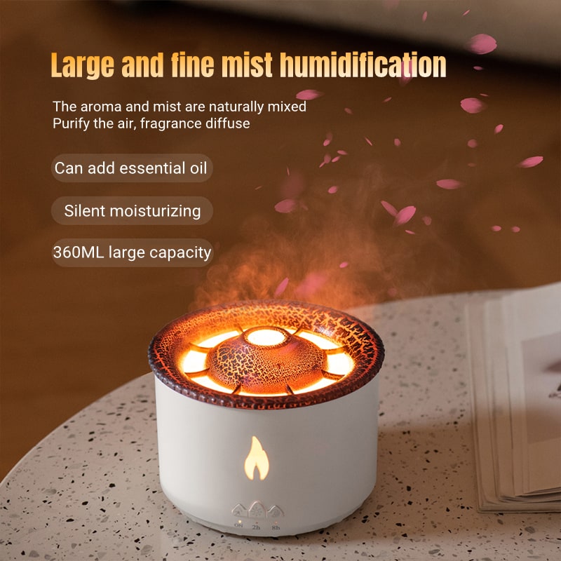Essential Oil Humidifier Diffuser with Ultrasonic Mist and Light Effect Reed - Image 15