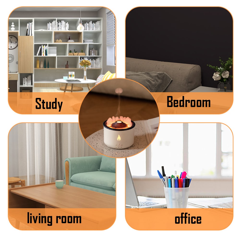 Essential Oil Humidifier Diffuser with Ultrasonic Mist and Light Effect Reed - Image 19