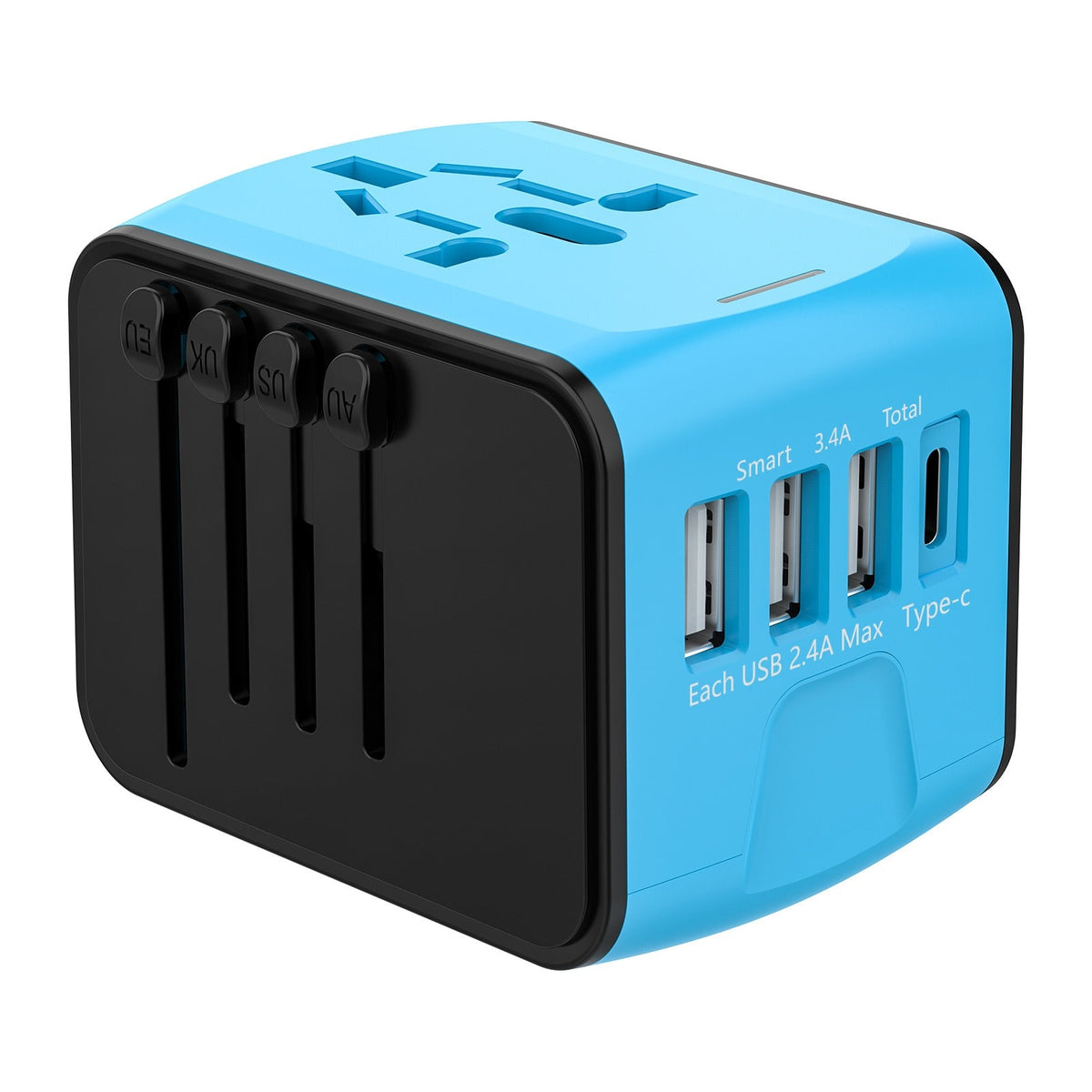 Eu Travel Adapter Plug with Universal Power Outlets USB and Usb-C Ports for Worldwide Charging - Image 10