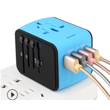 Eu Travel Adapter Plug with Universal Power Outlets USB and Usb-C Ports for Worldwide Charging - Image 2