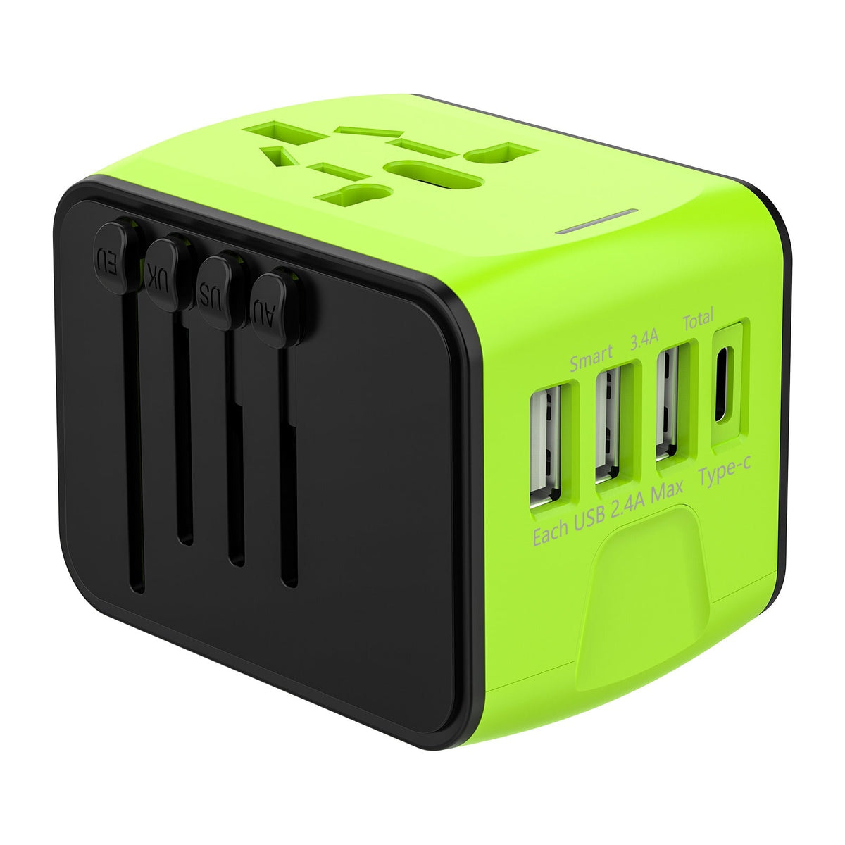 Eu Travel Adapter Plug with Universal Power Outlets USB and Usb-C Ports for Worldwide Charging - Image 3
