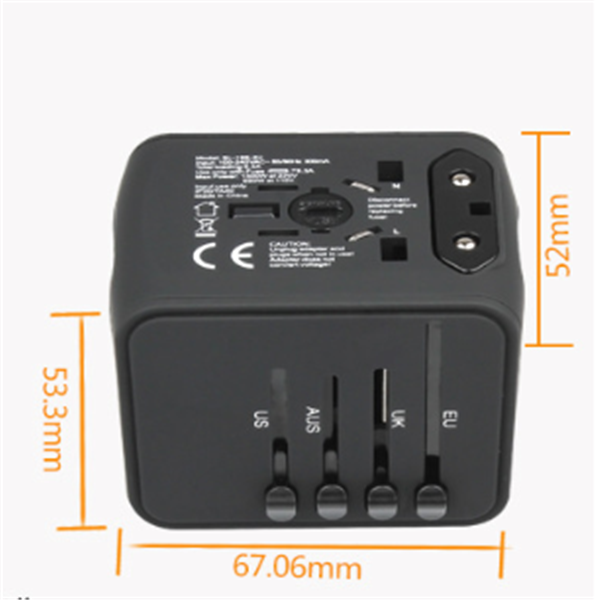Eu Travel Adapter Plug with Universal Power Outlets USB and Usb-C Ports for Worldwide Charging - Image 5