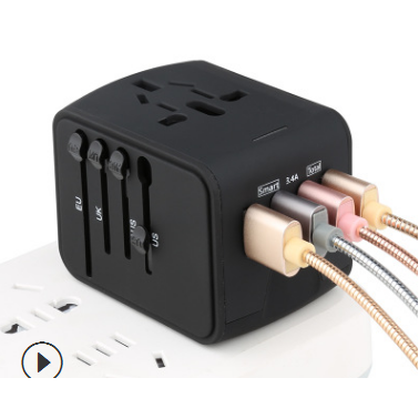 Eu Travel Adapter Plug with Universal Power Outlets USB and Usb-C Ports for Worldwide Charging - Image 6