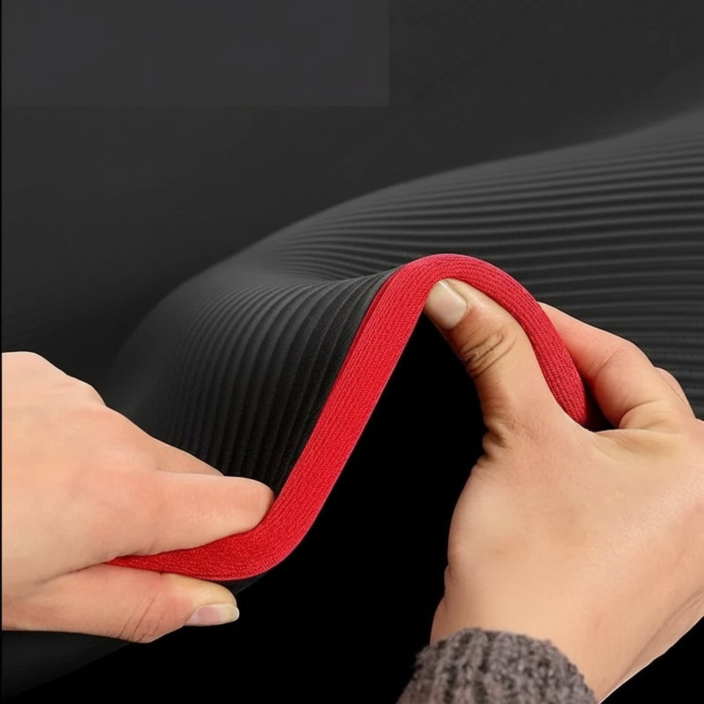 Exercise Mat and Bikram Yoga with 10mm Thick Non-Slip Cushioning for Floor Workouts - Image 3
