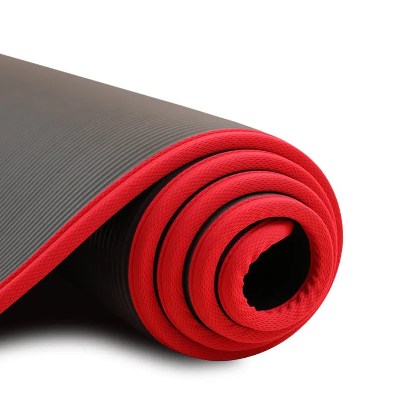 Exercise Mat and Bikram Yoga with 10mm Thick Non-Slip Cushioning for Floor Workouts - Image 4