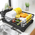 Expandable Dish Drying Rack with Over Sink Extension and Integrated Drip Tray - Image 1
