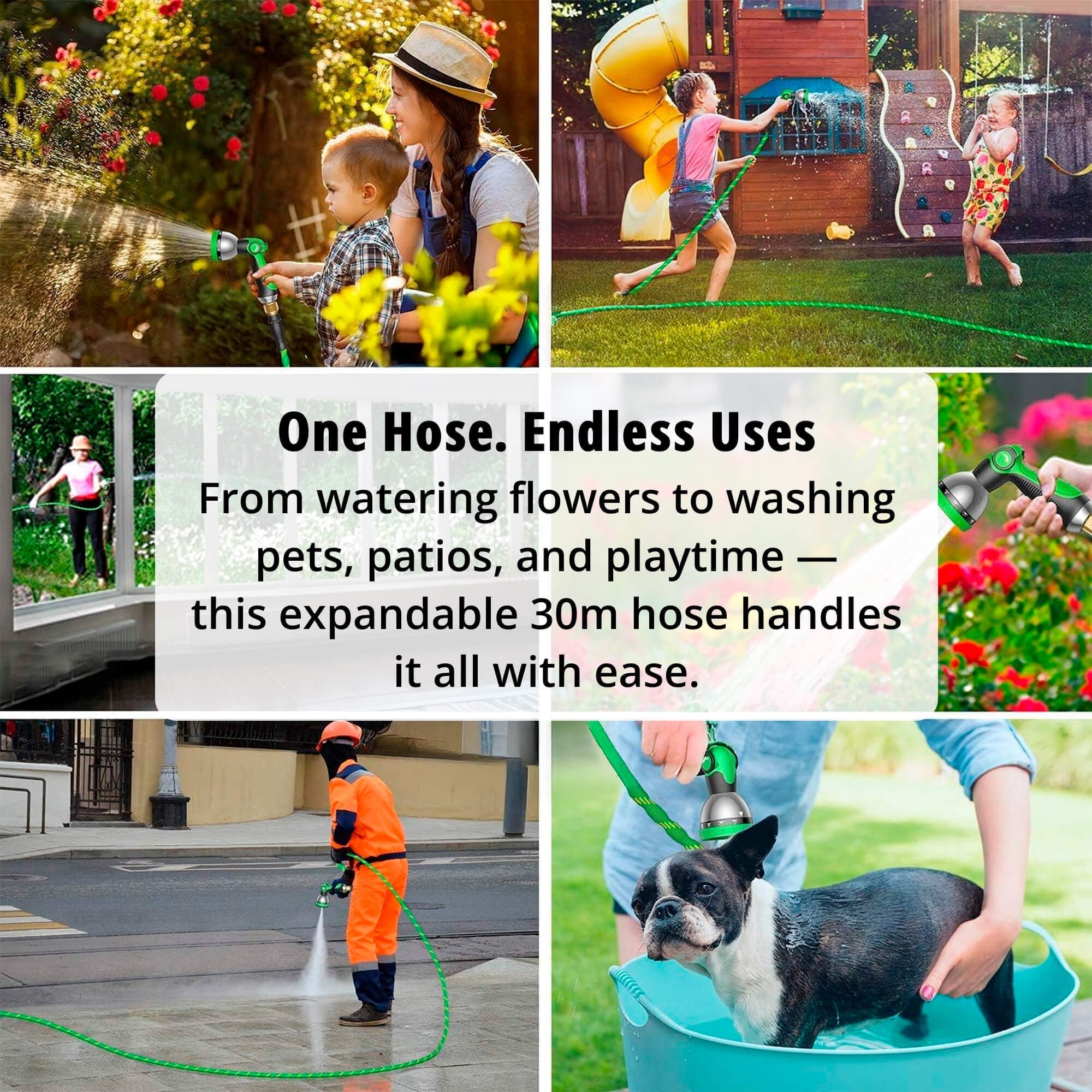 Expandable Garden Hose with Flexible Anti-Kink Design 8-Mode Spray Nozzle and Leak-Proof Connectors - Image 12