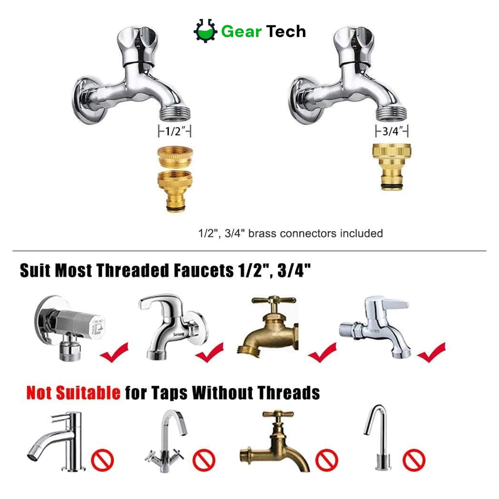 Expandable Garden Hose with Flexible Anti-Kink Design 8-Mode Spray Nozzle and Leak-Proof Connectors - Image 13