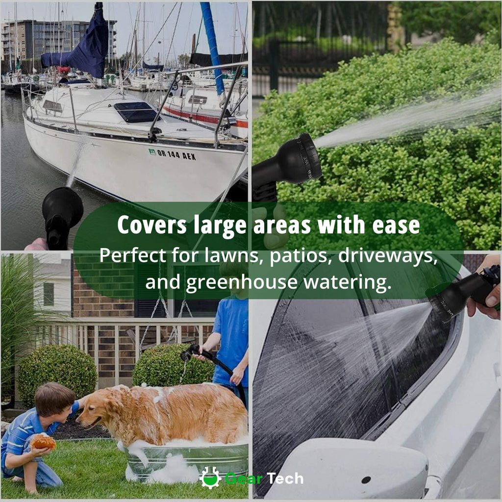 Expandable Garden Hose with Flexible Anti-Kink Design 8-Mode Spray Nozzle and Leak-Proof Connectors - Image 4