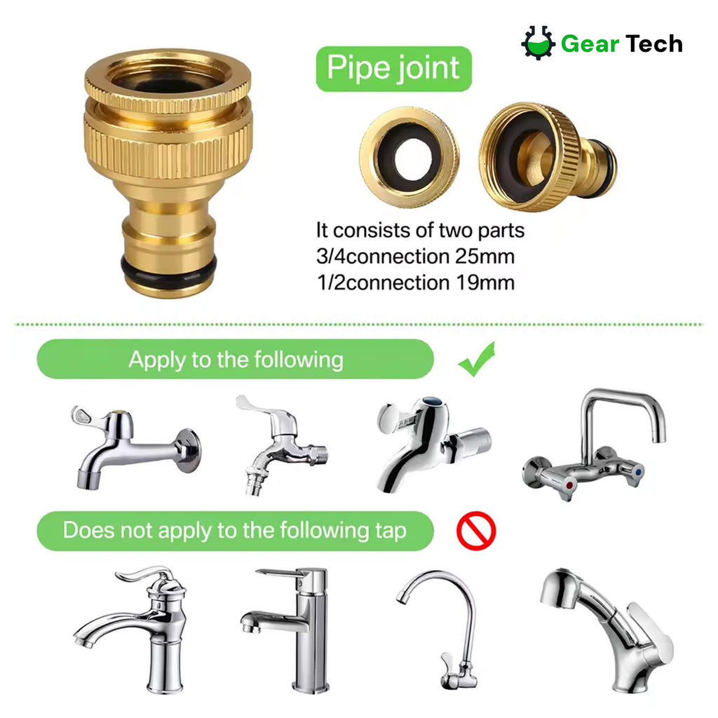 Expandable Garden Hose with Flexible Anti-Kink Design 8-Mode Spray Nozzle and Leak-Proof Connectors - Image 6