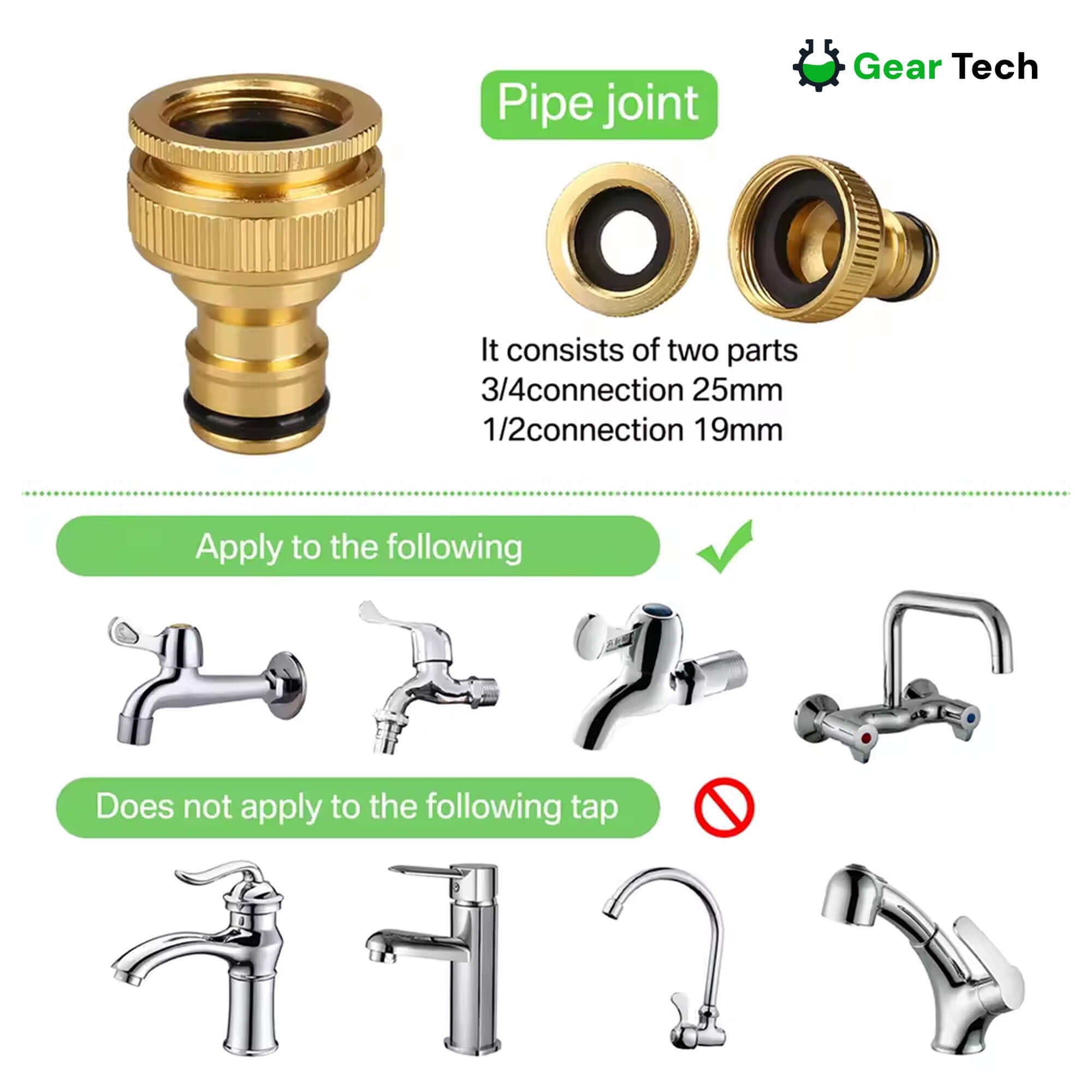 Expandable Garden Hose with Flexible Anti-Kink Design 8-Mode Spray Nozzle and Leak-Proof Connectors - Image 6