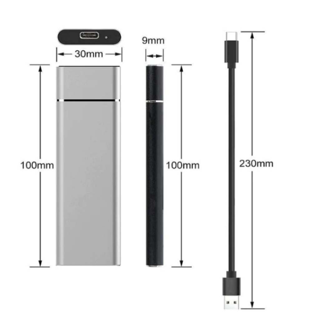 External Ssd Portable Solid State Drive with Usb-C Slim Aluminum Design for PC - Image 2