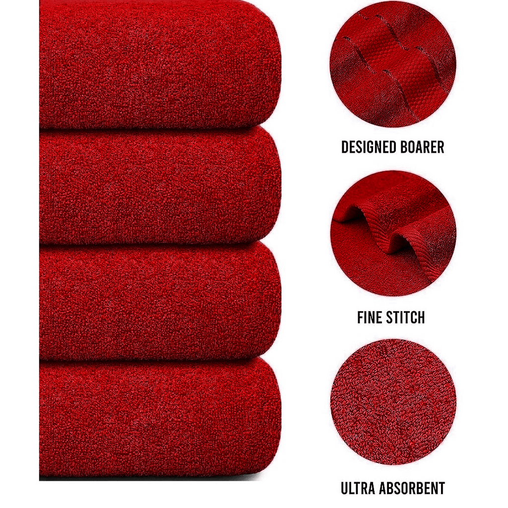4-teiliges übergroßes Badetuch-Set 75 × 150 cm saugfähig
