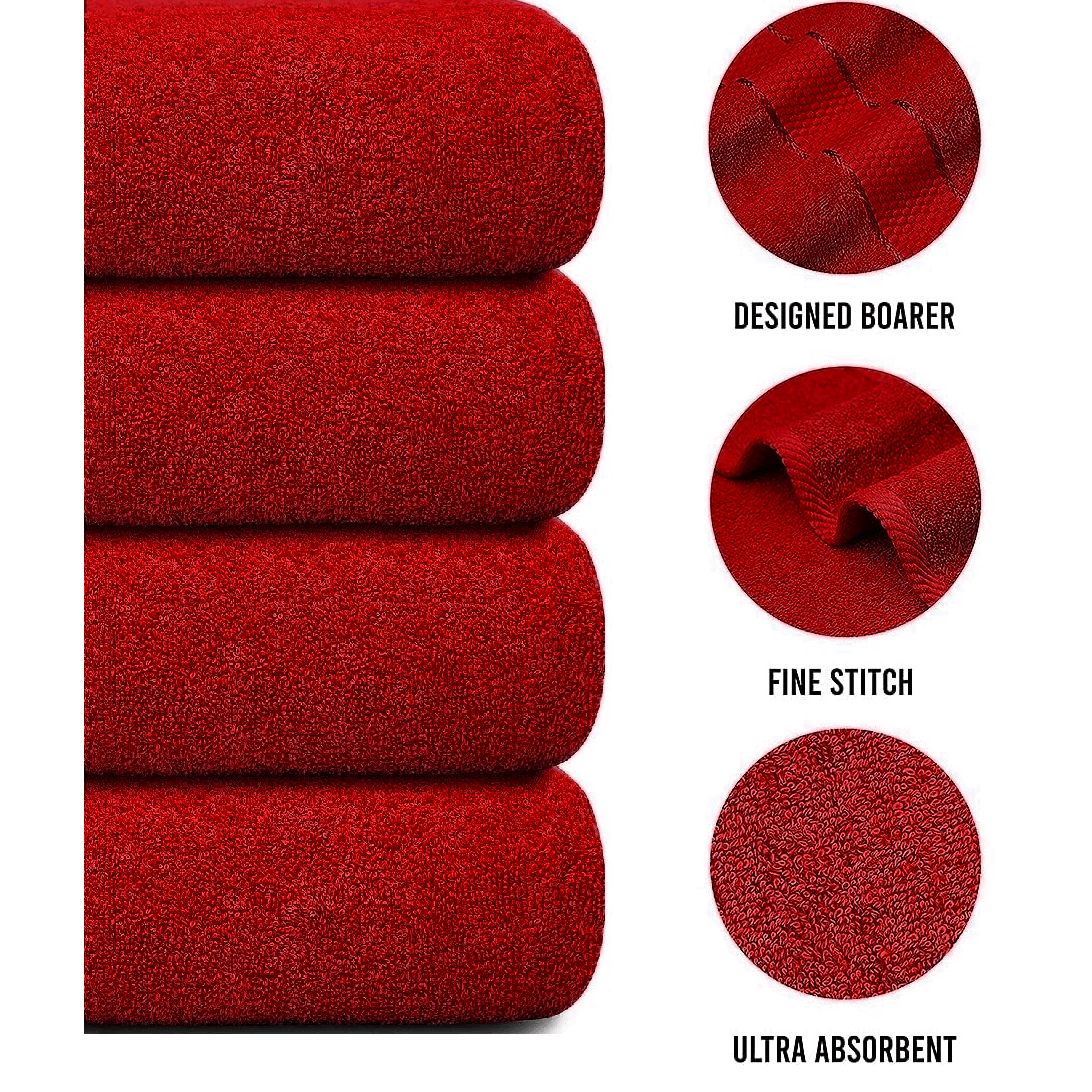 4-teiliges übergroßes Badetuch-Set 75 × 150 cm saugfähig