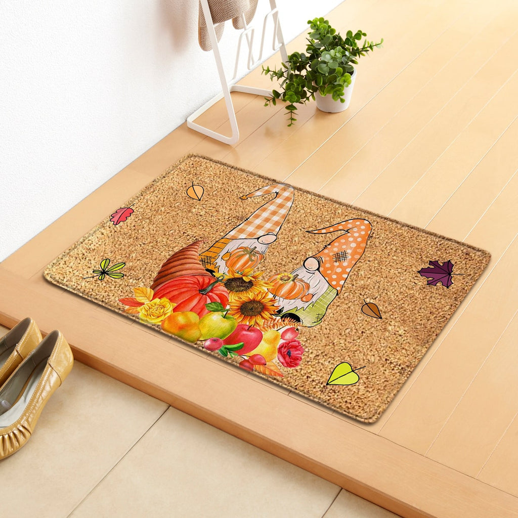 Fall Doormat with Autumn Pumpkin and Thanksgiving Design Indoor Entryway - Image 1